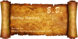 Borhy Dániel névjegykártya